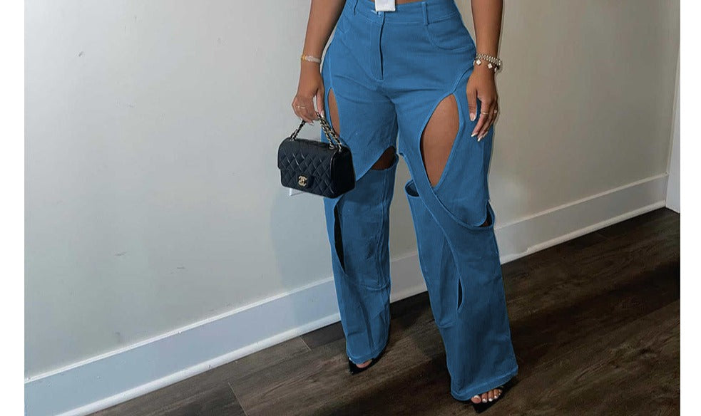 Cotton And Linen Flower Casual Pants Twist