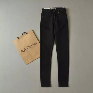High waist stretch jeans slim slim elastic denim cotton feet trousers pencil pants