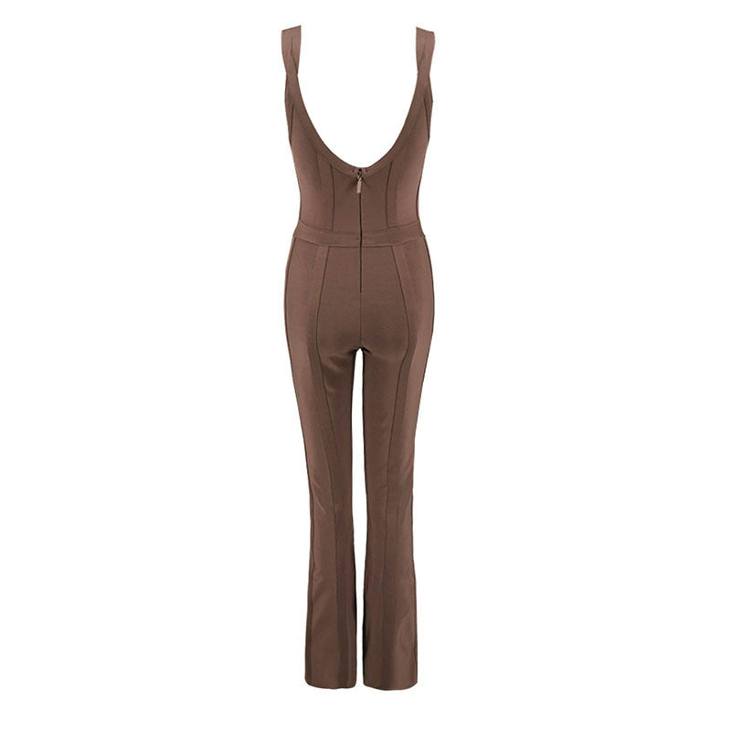 Sling V-neck slim bag hip micro-la pullsuit