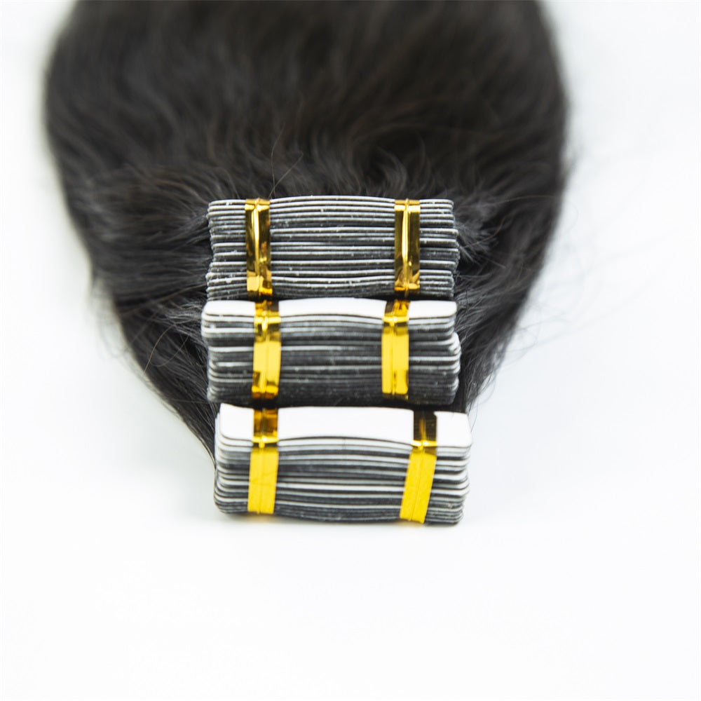 100% Indian Virgin Straight Human Hair Tape Ins
