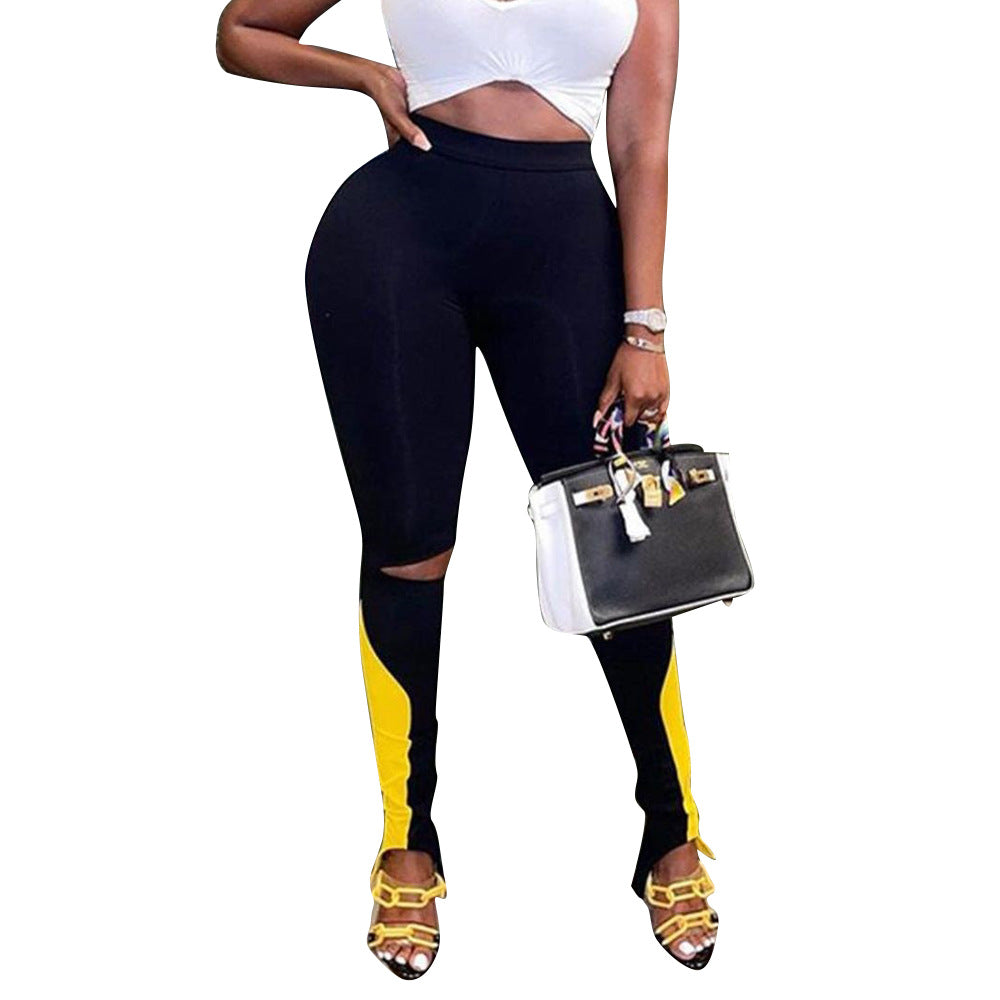 Tight Bell-bottom Pants