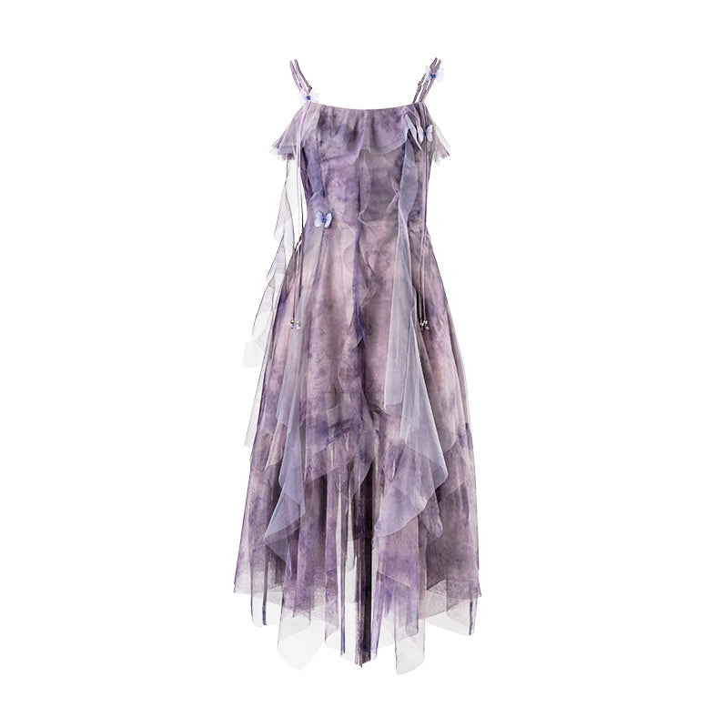 Summer Women's Irregular French Strap Long Dress