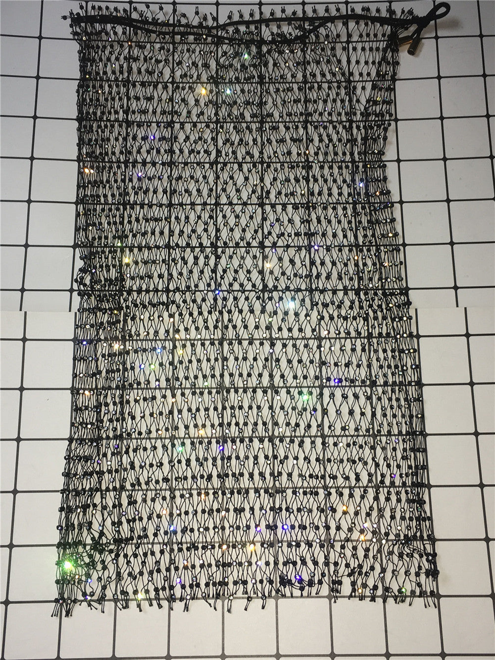 Women's Mesh Solid Diamond Skirt