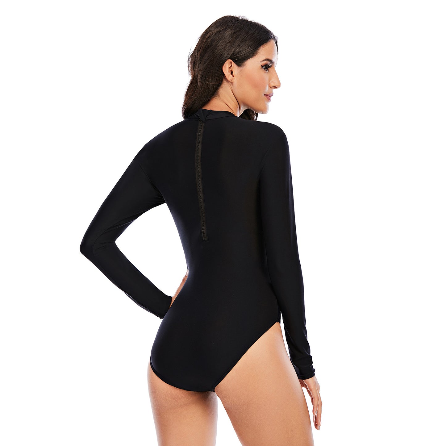 One-piece long-sleeved surfing suit swimsuit