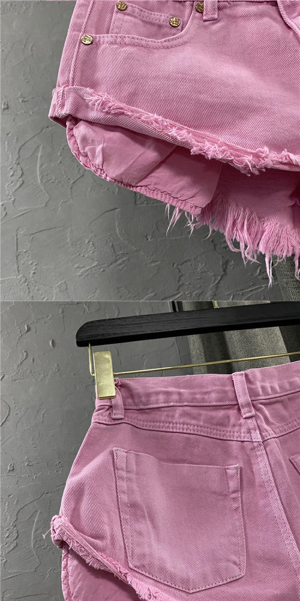 Fashion Personality Fruit Green Denim Shorts