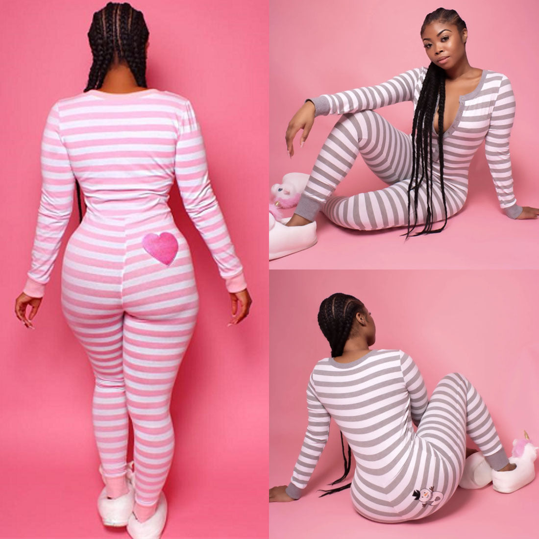 New explosive stripe printed jumpsuit