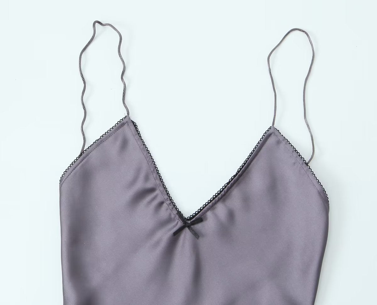 Women's Style Silk Satin Texture Dress