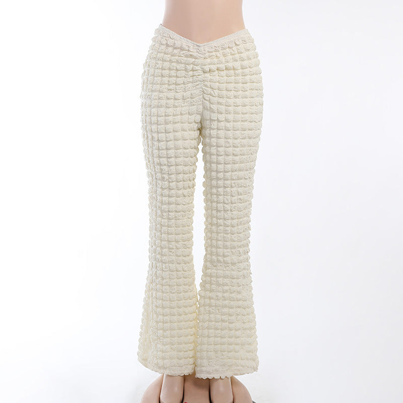 Jacquard Knitted Casual Pants