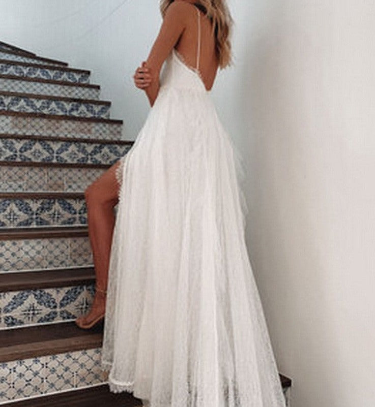 Elegant Women's Lace Collar Swing Dress