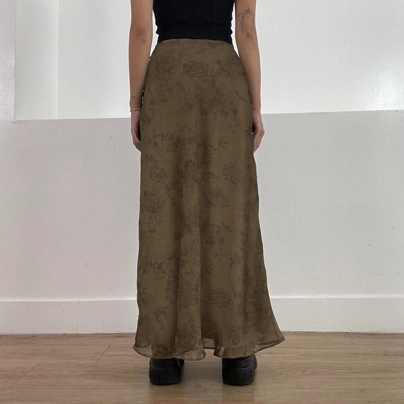 High Waist Slim Printed Street Style Casual Dress