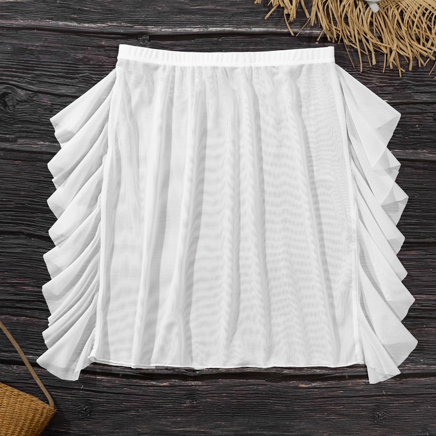 Mesh Swimsuit Blouse Perspective Skirt