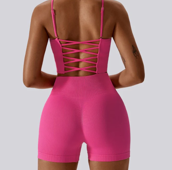 Seamless Knitted Thread Yoga Suit