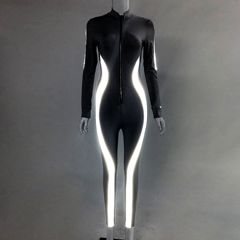 Reflective Paneled Jumpsuit