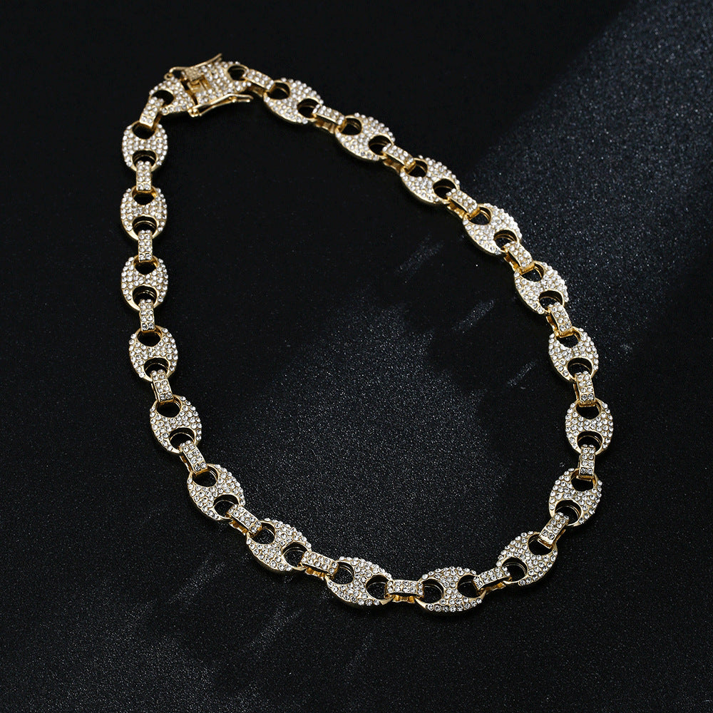 Full Diamond Inlaid Necklace