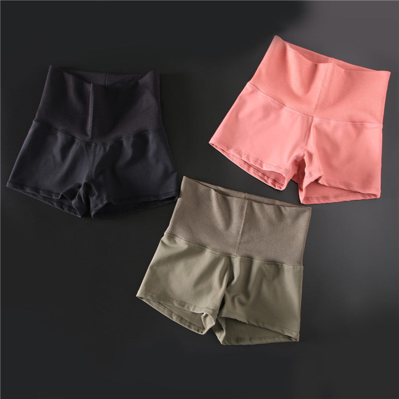 Peach Sexy High-waisted Abdominal Sports Shorts Women's Stretch Tight-fitting Hips Quick-drying Running Yoga Hot Pants Fitness Pants