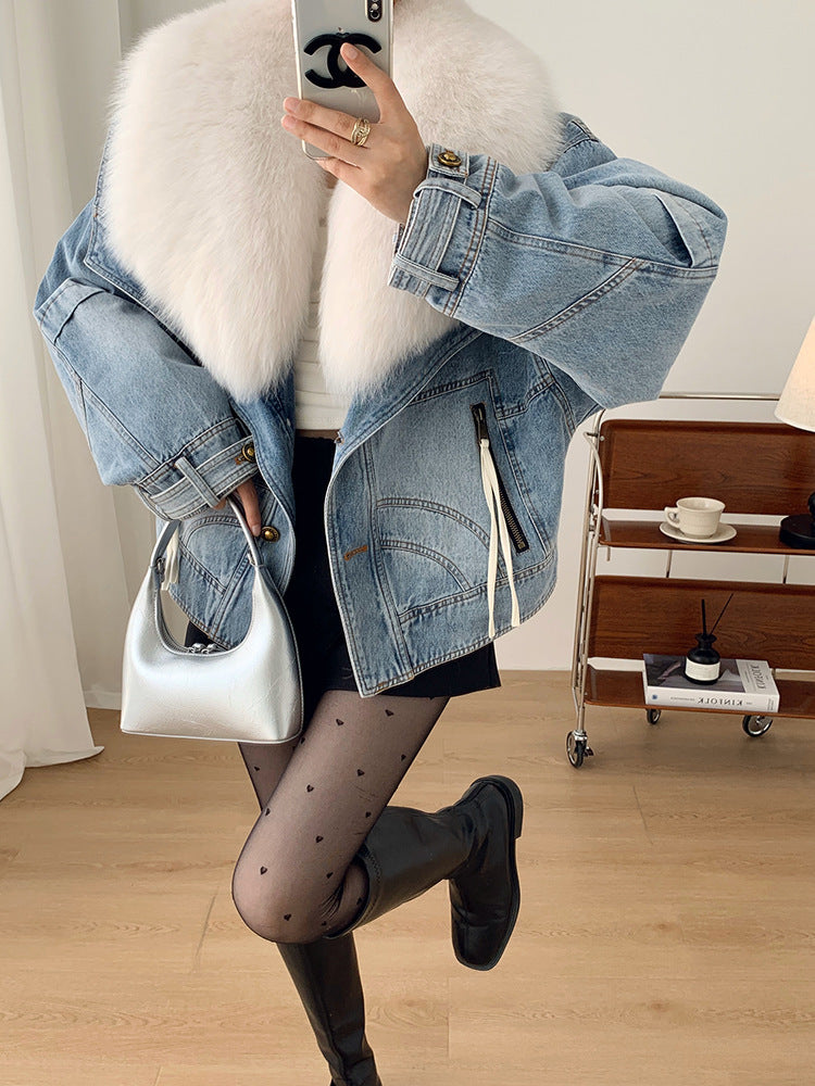 Goose Down Liner Denim Parka