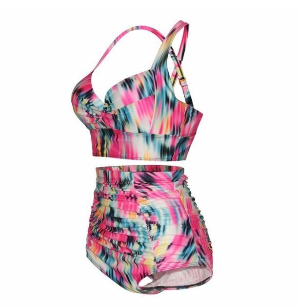 Retro high waist ladies swimsuit bikini