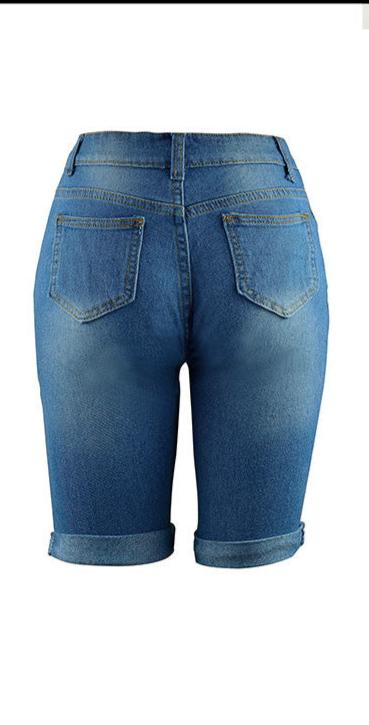 Hand-worn trendy personality denim shorts