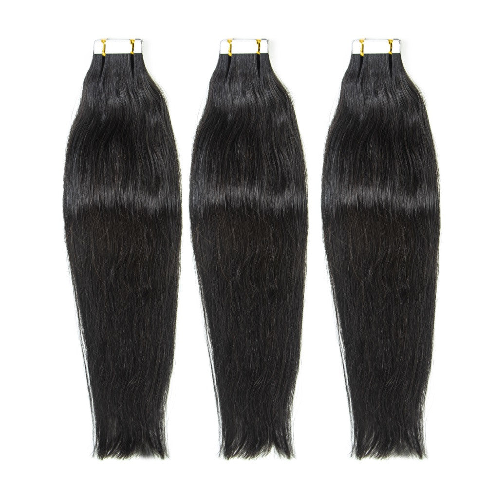 100% Indian Virgin Straight Human Hair Tape Ins