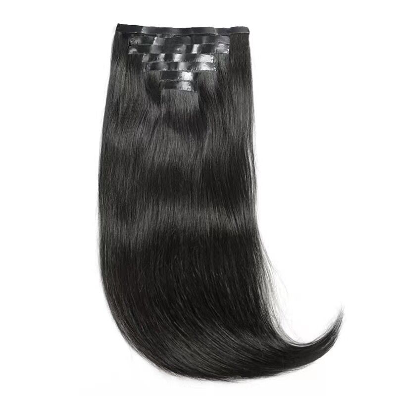 Seamless Clip in Hair Extensions 100g Silicone Weft Silky Straight