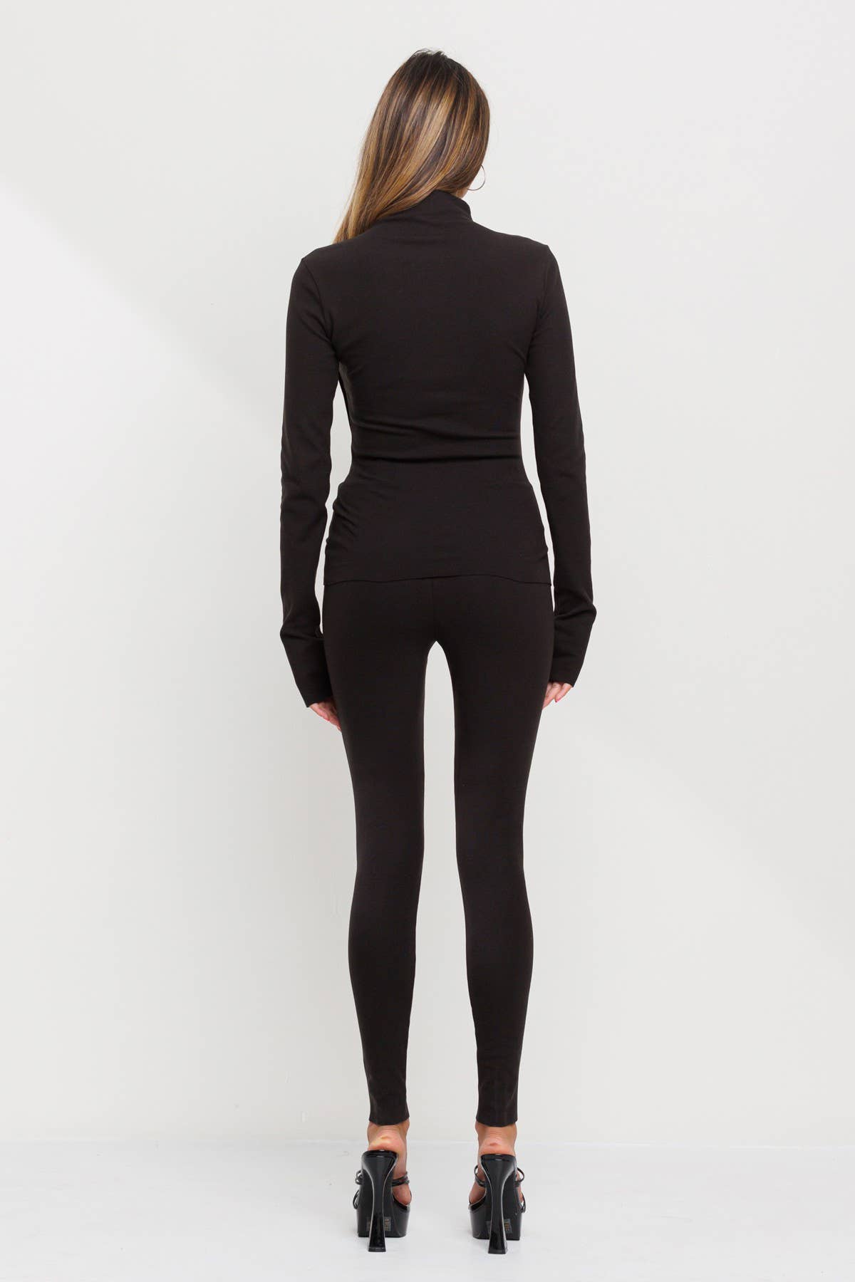 Soft double side jersey top and leggings set