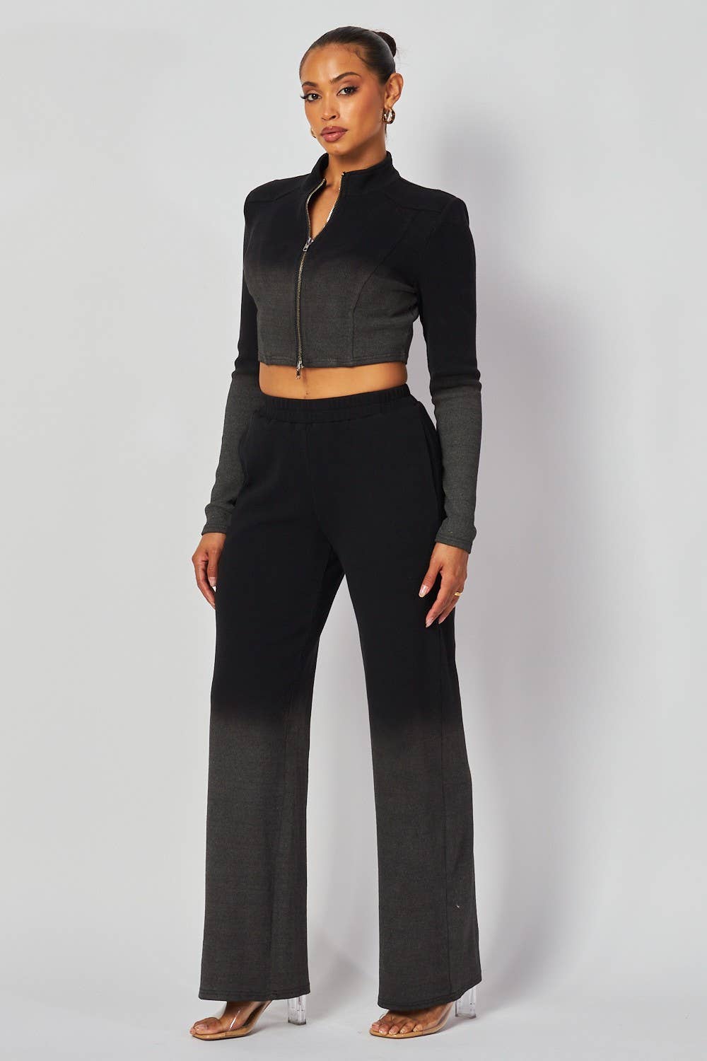 Yael Rib Knit Crop Top and Pants Set