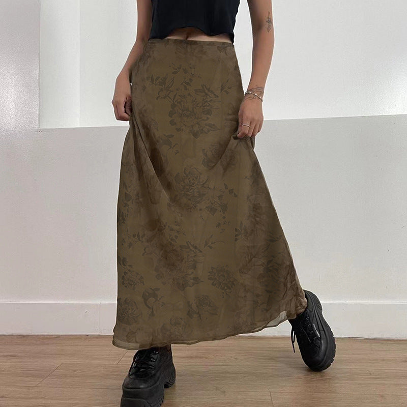 High Waist Slim Printed Street Style Casual Dress