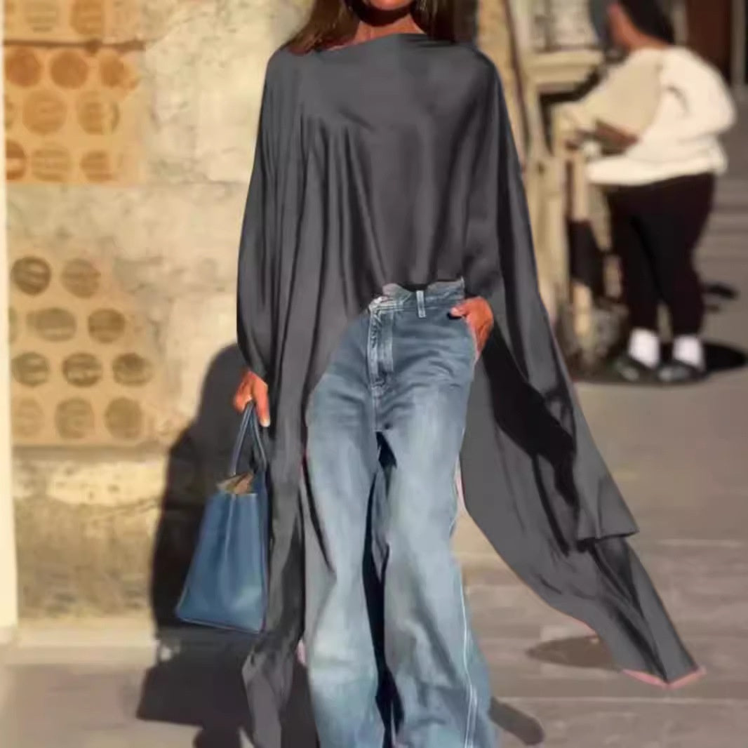 Irregular Hem Loose And Stylish Long Sleeves