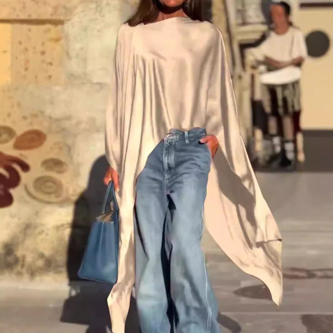 Irregular Hem Loose And Stylish Long Sleeves