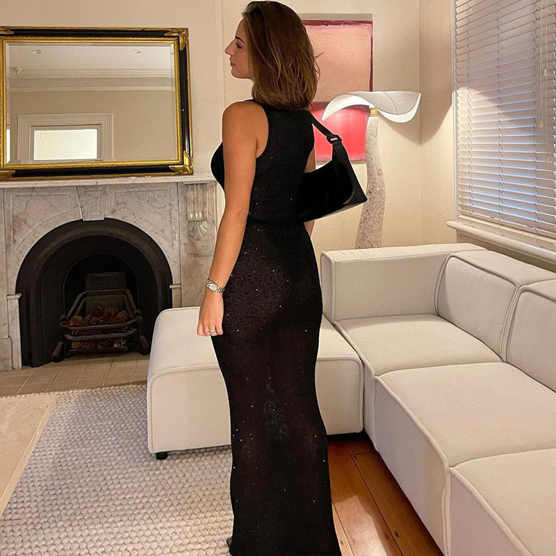 U-neck Slim Fit Vest Dress Women