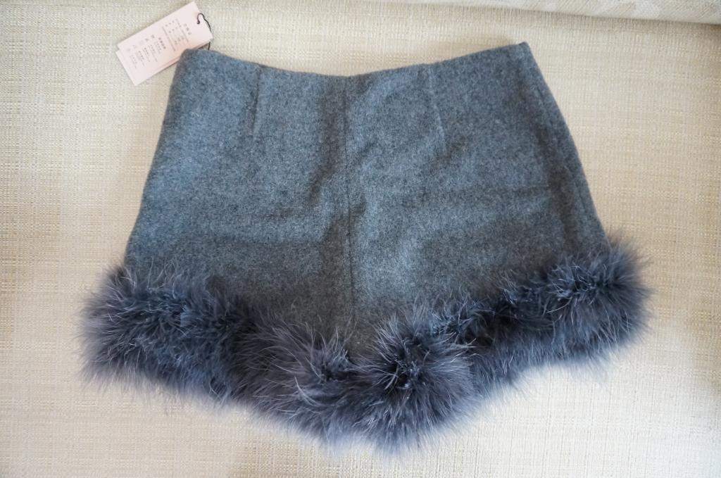 Turkey Fluffy Shorts High Waist Pants