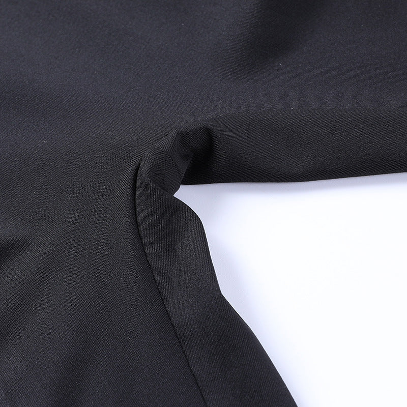 Slim Perspective Polka Dot Stitching Hot Drill