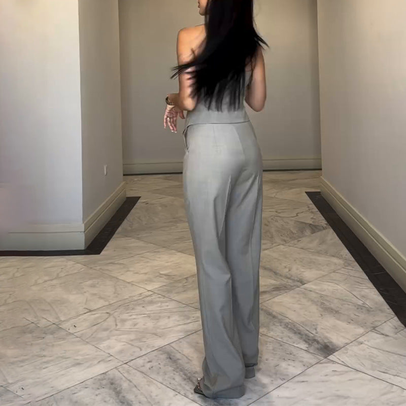 Vest Straight-leg Trousers Business Suit