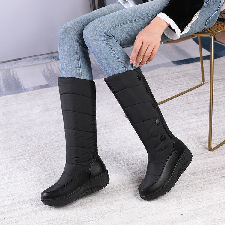 Knee-length Down Snow Boots
