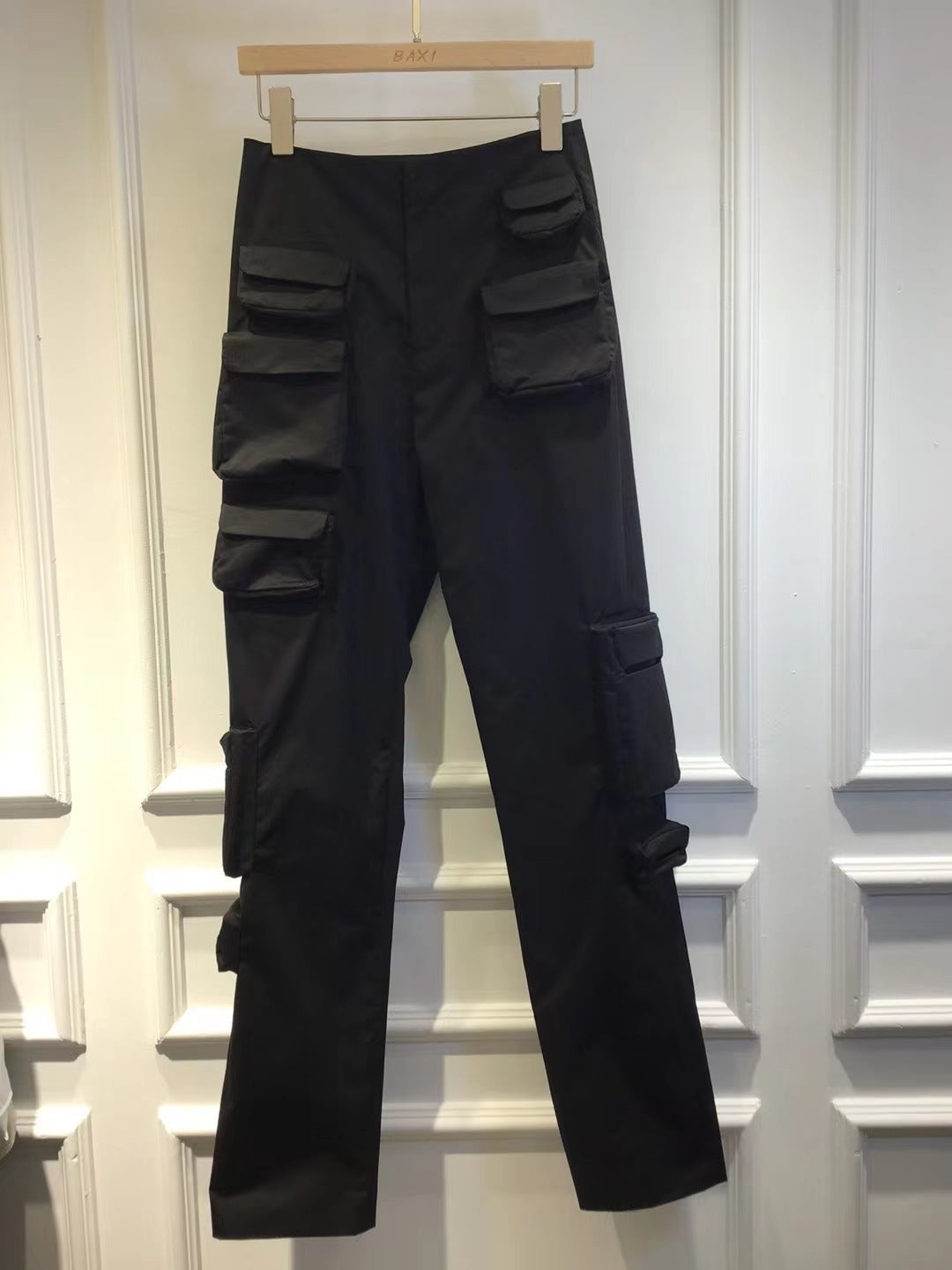 Three-dimensional Multi-pocket High-waist Slim Overalls Casual