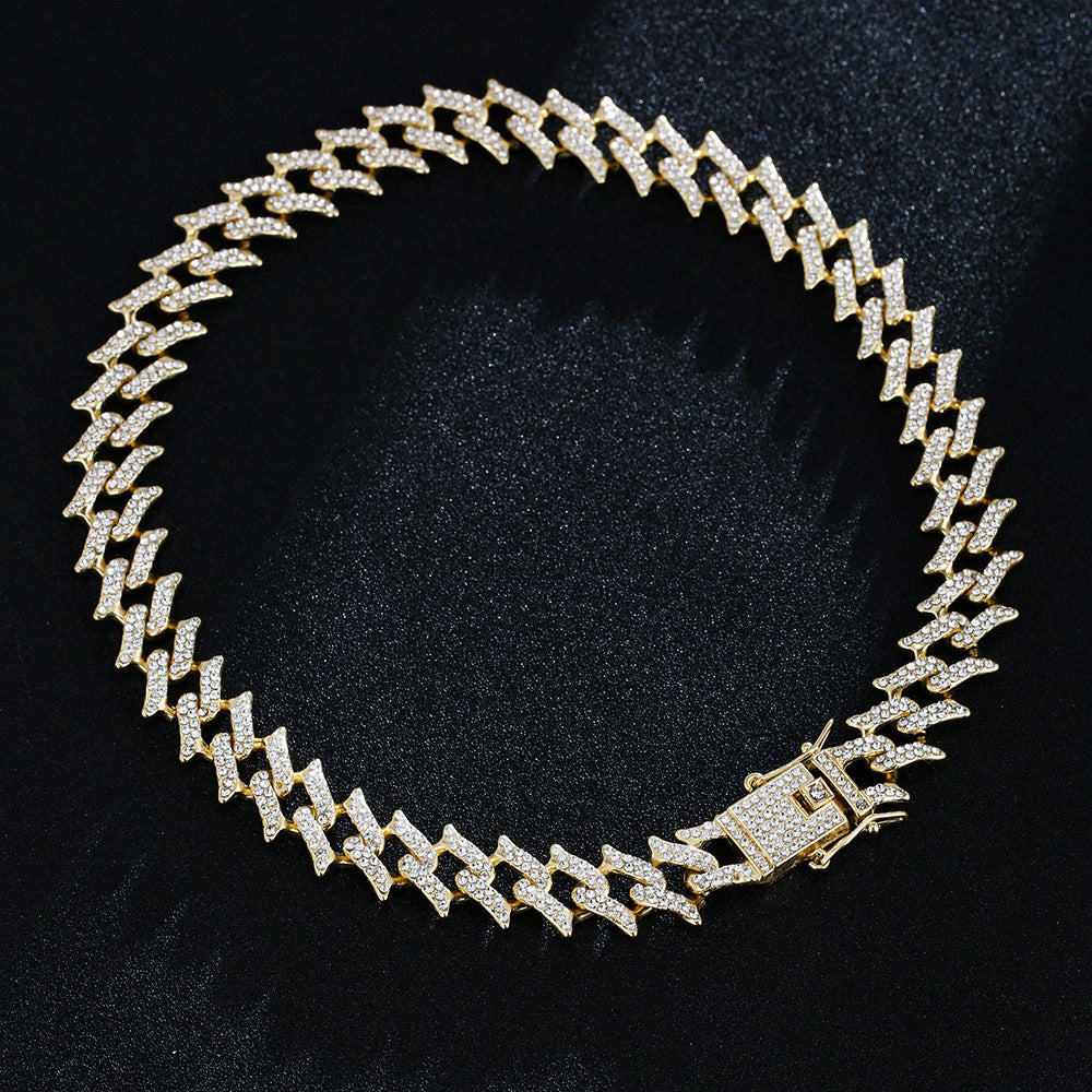 Full Diamond Inlaid Necklace
