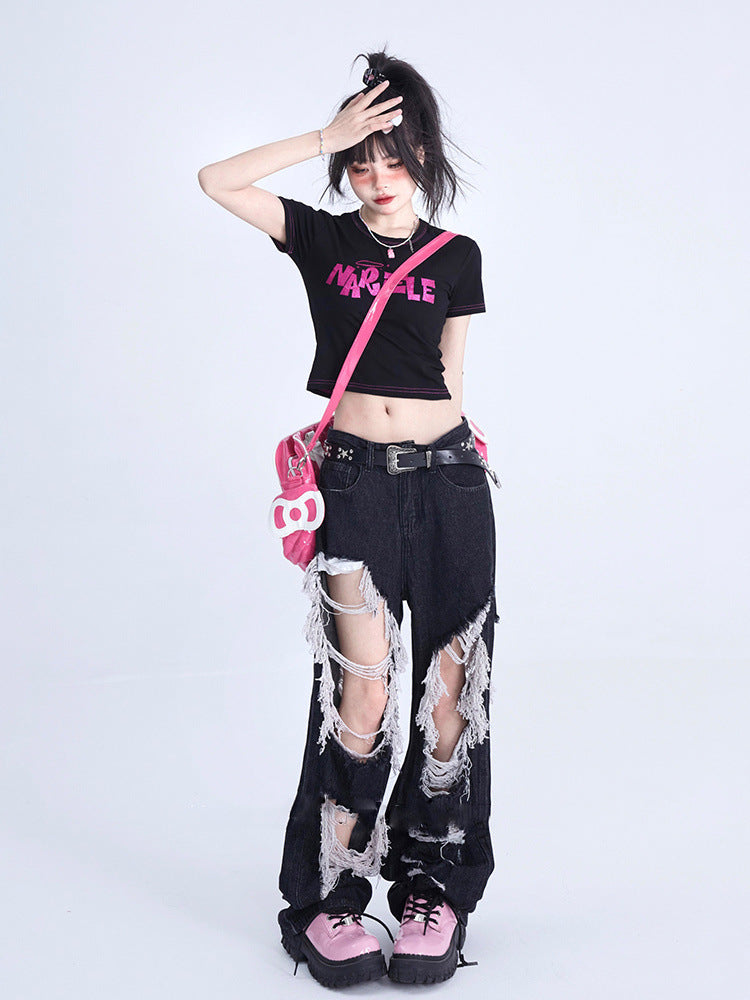 Tassel Design Floor Mop Pants