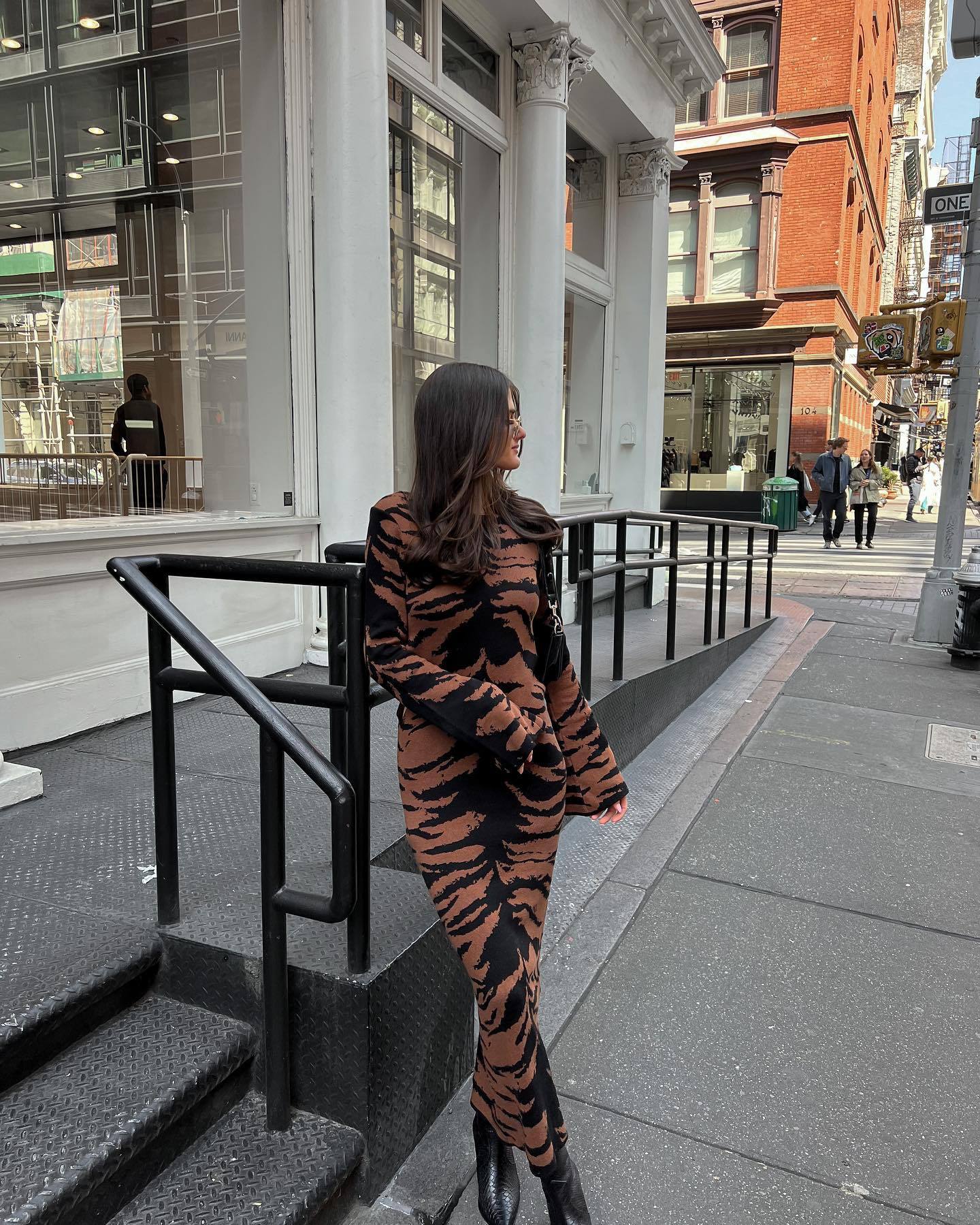 Women's Bell Sleeve Fashion Print Dress