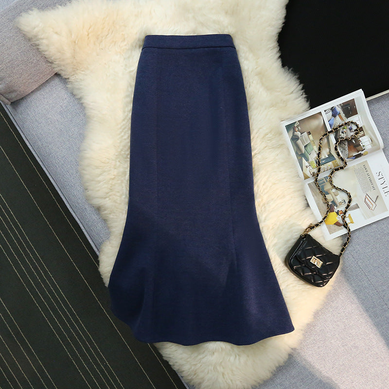 Fishtail Skirt High Waist Sheath