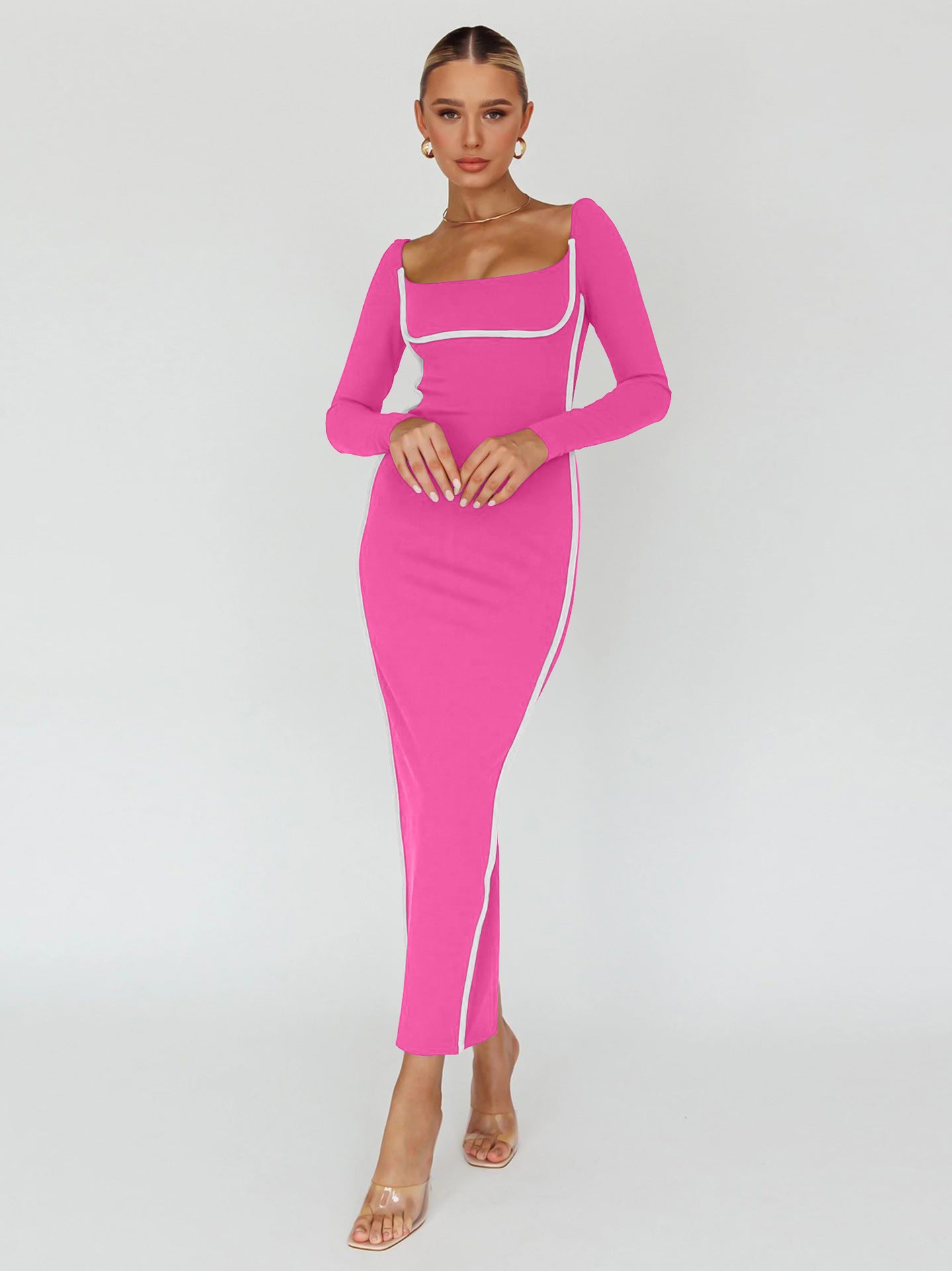 Women's Fashion Temperament Color Matching Dress