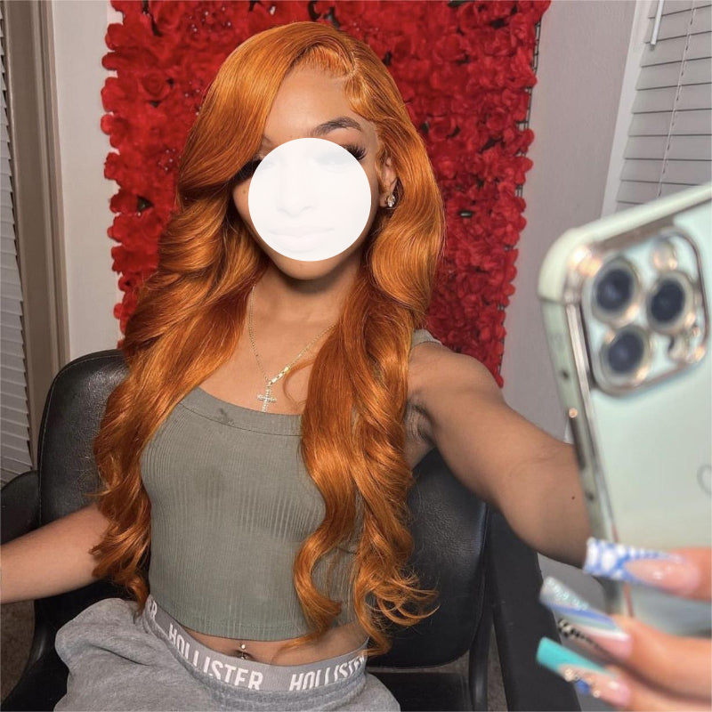 Ginger #350 Human Hair Wig 13x4 Lace Front Wig Body Wave