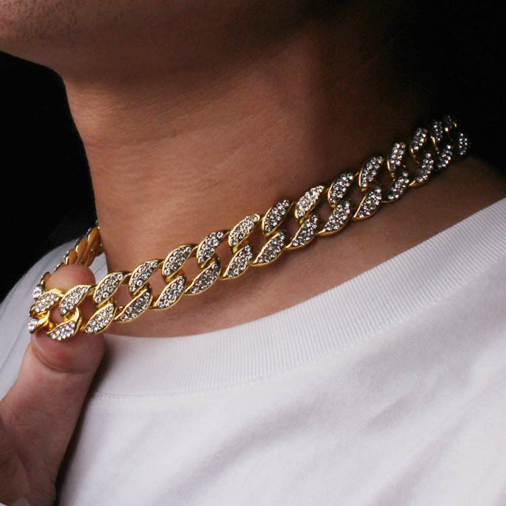 Full Diamond Inlaid Necklace