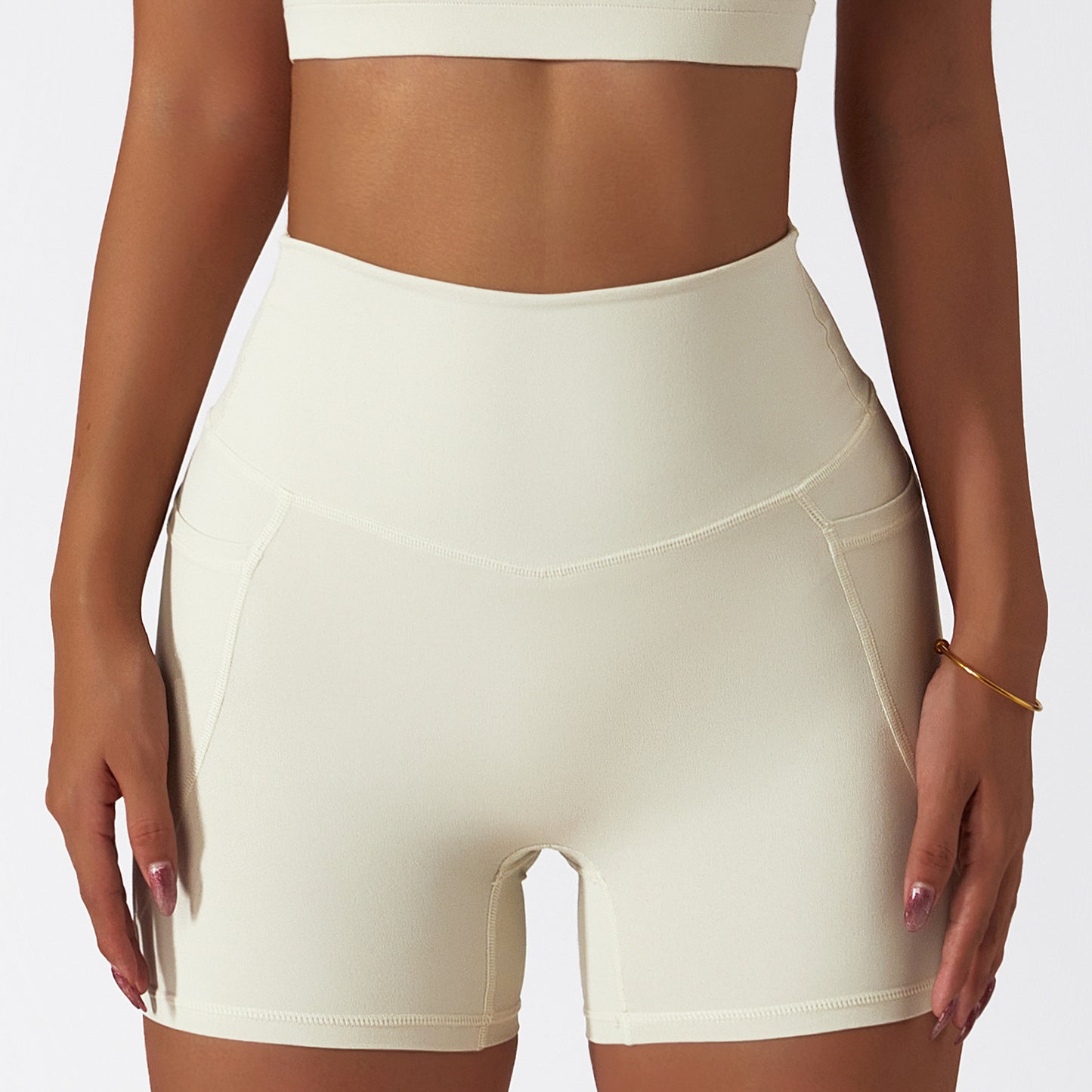 Women's Fashion Sports Shorts High Waist Tight Bottoming