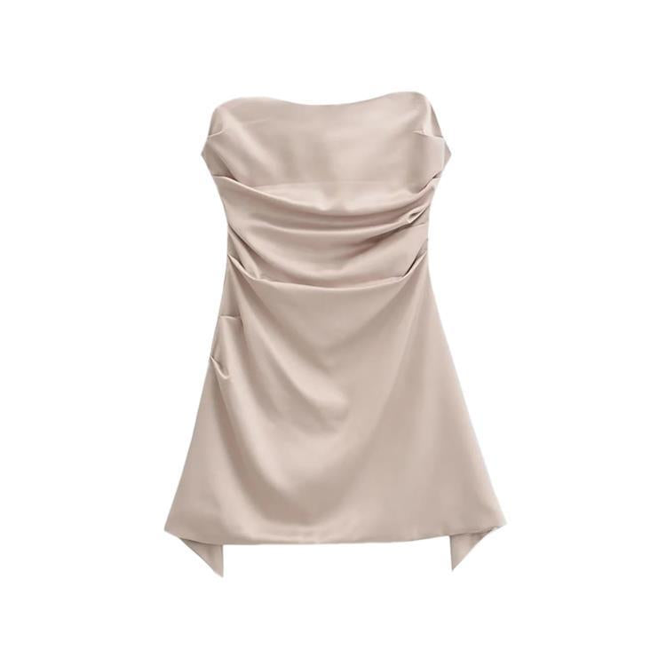 Strapless Slim Fit Irregular Dress
