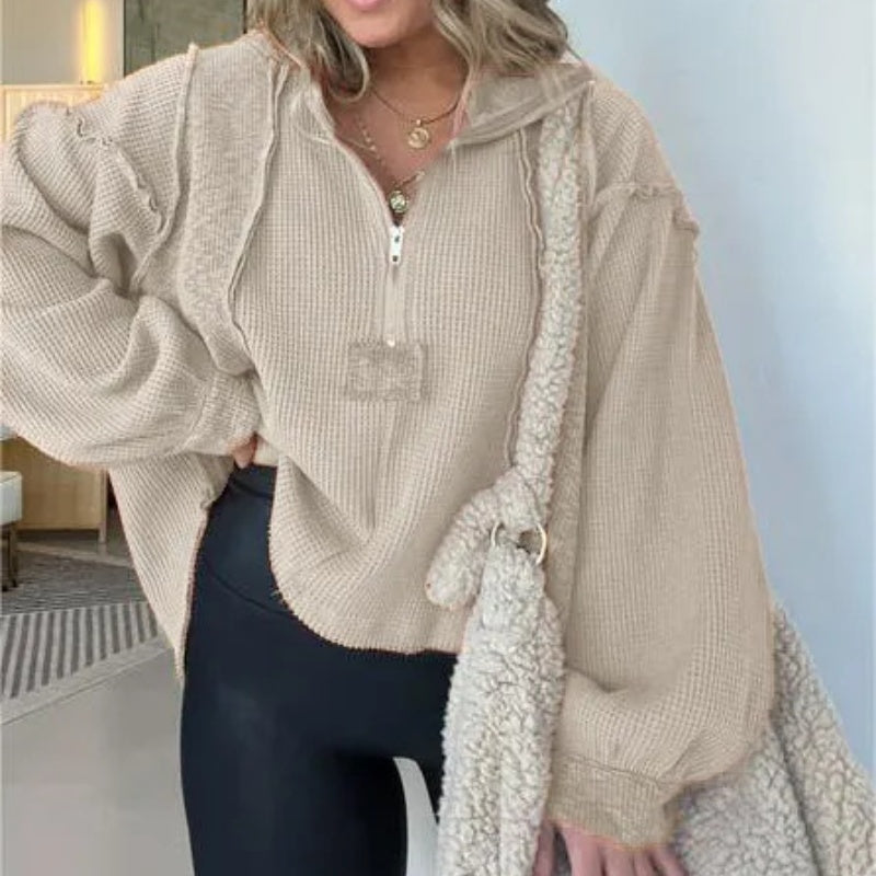 Short Frayed Hem Sweater