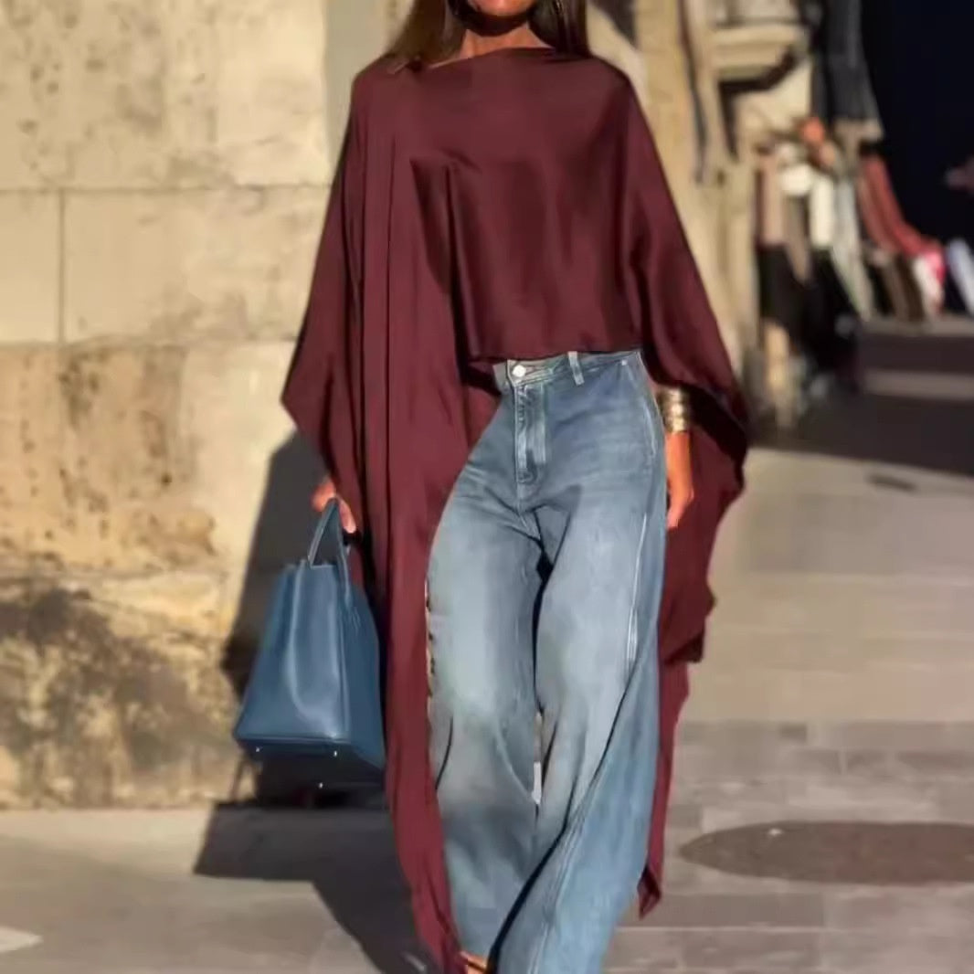 Irregular Hem Loose And Stylish Long Sleeves