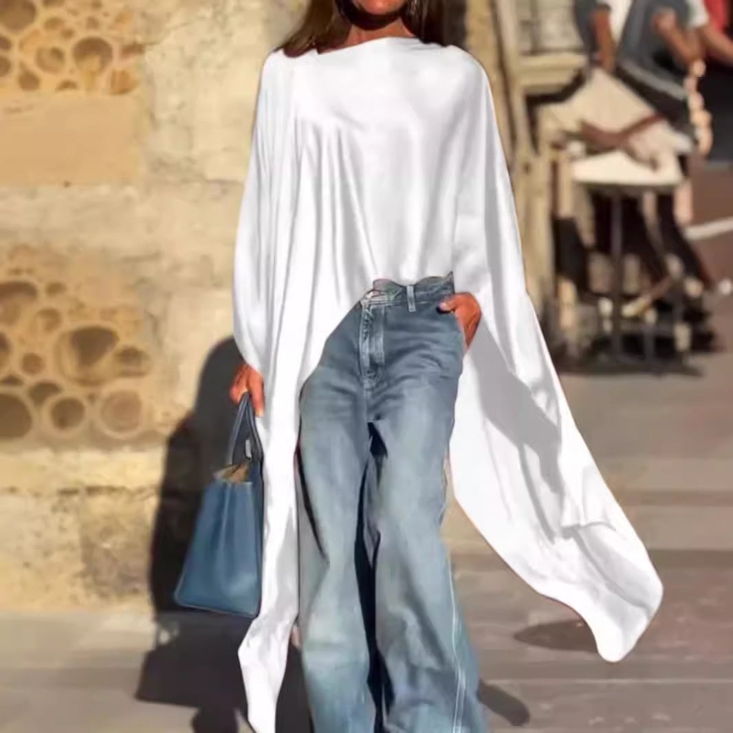 Irregular Hem Loose And Stylish Long Sleeves