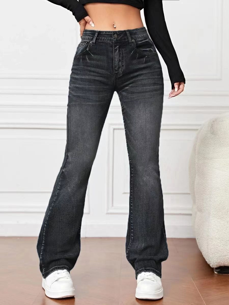 Denim High Waist Loose And Slimming Bootcut