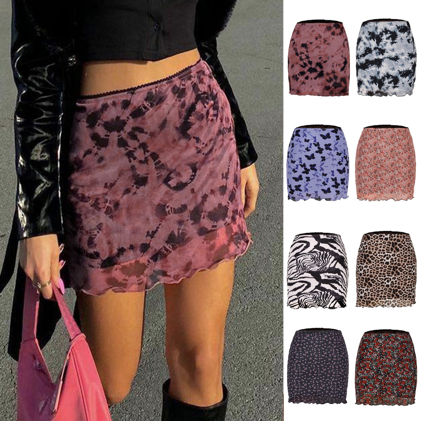Skirt Female A-line Short High Waist Net Yarn Package Buttocks