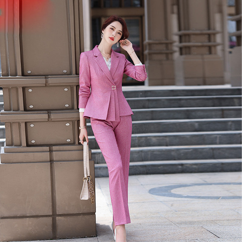Simple Women's Solid Color Business Suit